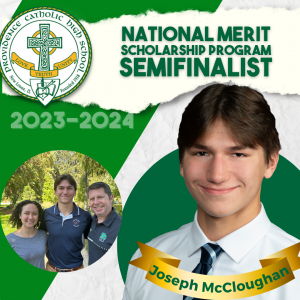Senior Joseph McCloughan Named A Semifinalist for the 2024 National Merit Scholarship Program