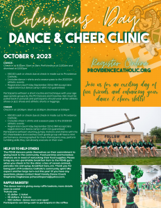 Providence Catholic to Host Columbus Day Dance and Cheer Clinic!