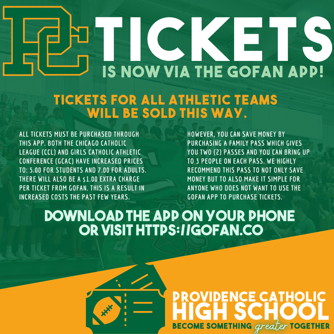 Athletic Ticket Change GoFan App Providence Catholic High School