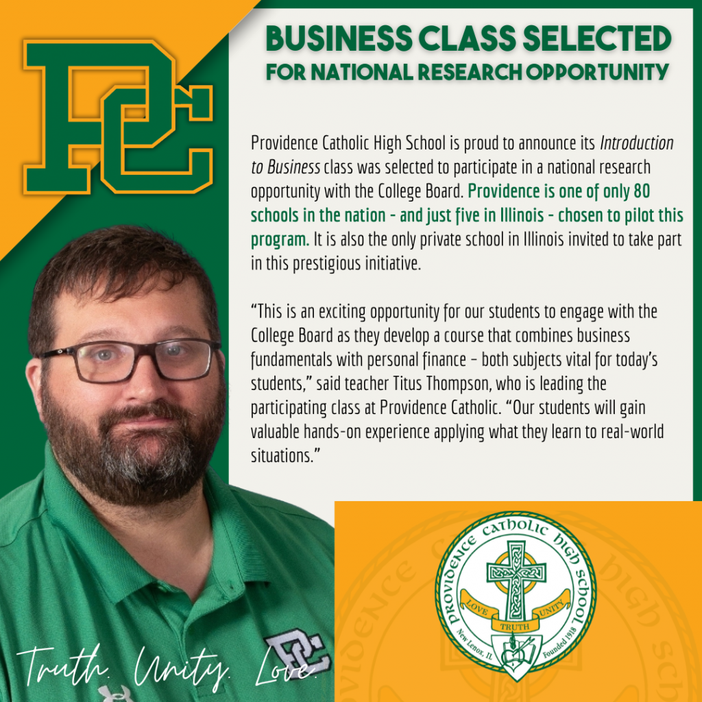 Providence Class Selected to Participate in National Research Opportunity