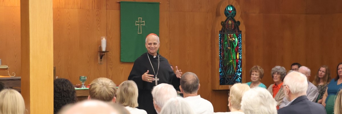 Pope Leo XIV during visit to PCHS in August 2024 -